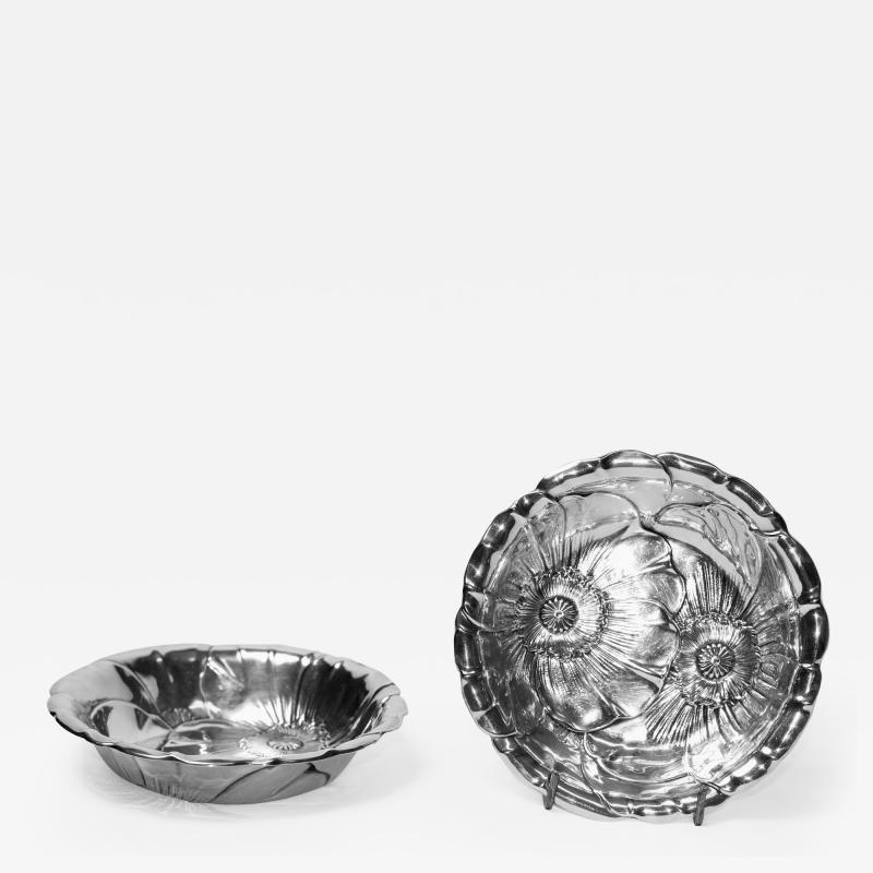  Wallace Silversmiths Inc Antique Large Sterling Art Nouveau Two Bowls by Wallace Silversmiths 1930s