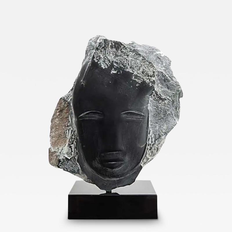  Wendy Hendelman Wendy Hendelman Black Alabaster Head Sculpture 2019