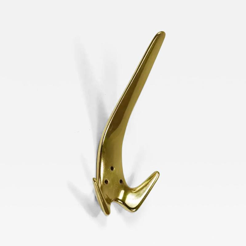  Werkst tte Carl Aub ck 6 Carl Aubock Large Vintage Brass Wall Coat Hooks 4056 Austria 1950s