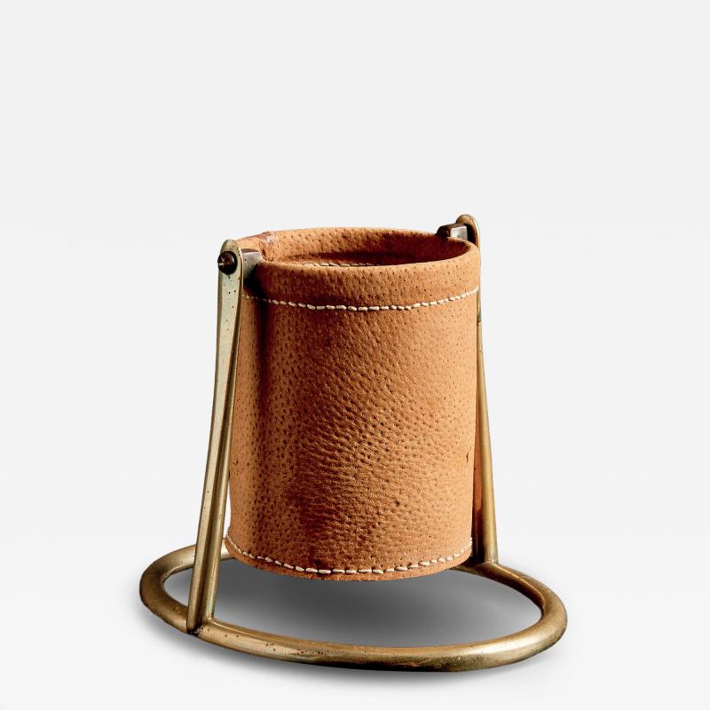  Werkst tte Carl Aub ck Bottle Holder with Leather Sleeve by Werkst tte Carl Aub ck