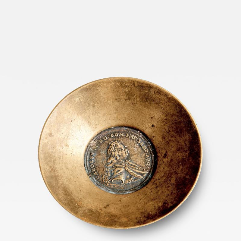  Werkst tte Carl Aub ck Brass bowl with an inset medallion by Werkst tte Carl Aub ck