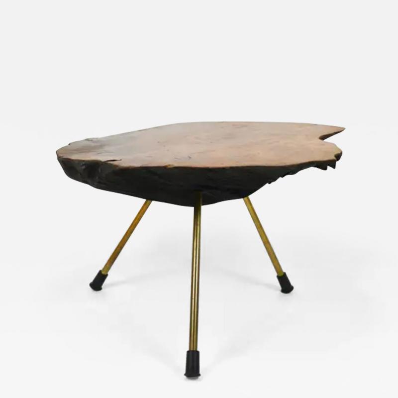  Werkst tte Carl Aub ck Original Carl Aubock Walnut Tree Trunk Coffee or Side Table 1950s