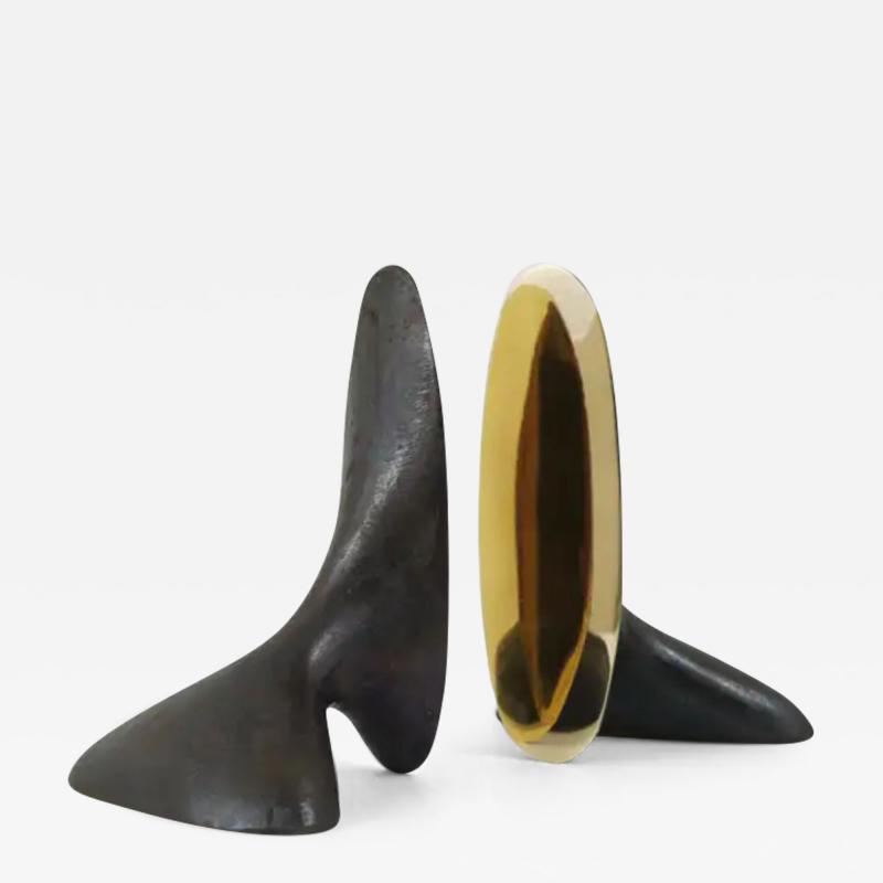  Werkst tte Carl Aub ck Pair Carl Aub ck Minimalist Mid Century Brass Bookends 3653 Vienna Austria