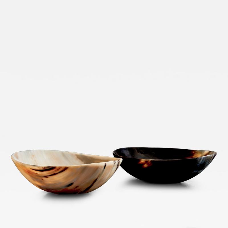  Werkst tte Carl Aub ck Pair of Polished Horn Bowls by Werkst tte Carl Aub ck