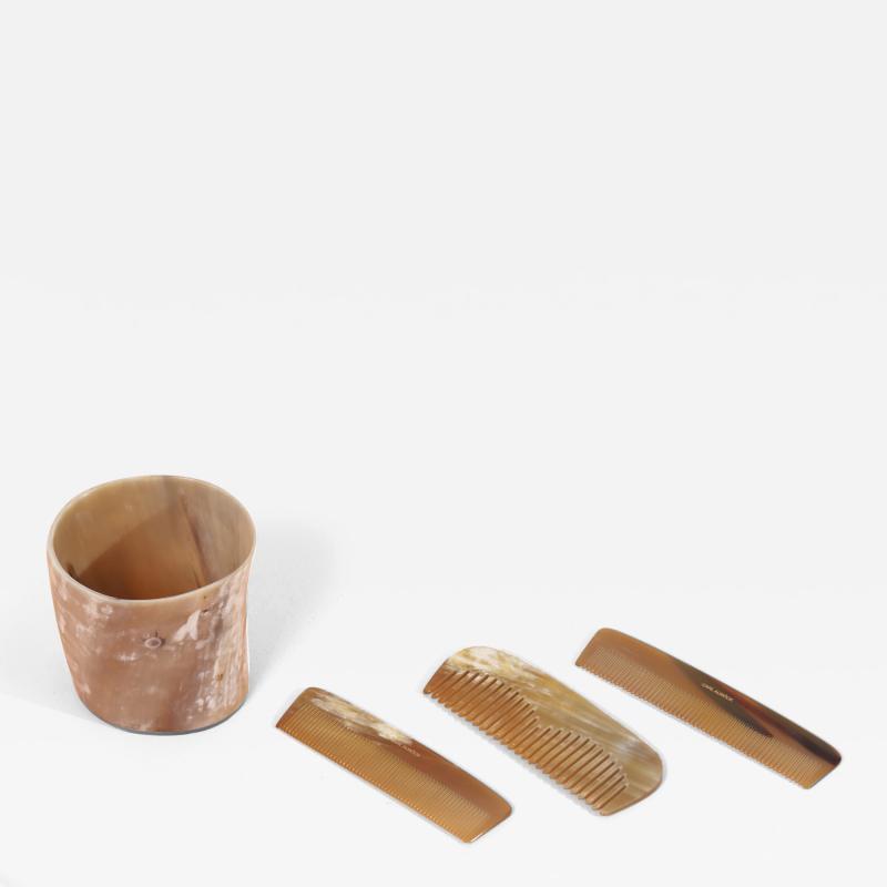  Werkst tte Carl Aub ck Set of Three Combs and a Jar by Carl Aub ck Austria