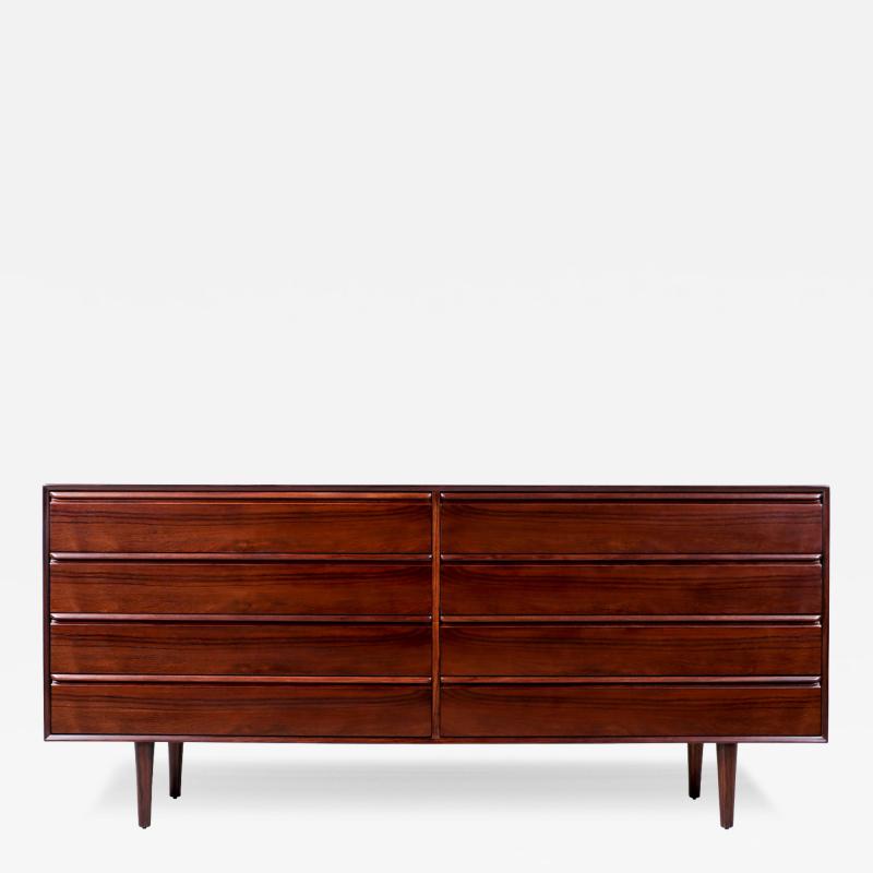  Westnofa Furniture Scandinavian Modern Rosewood 8 Drawer Dresser by Westnofa