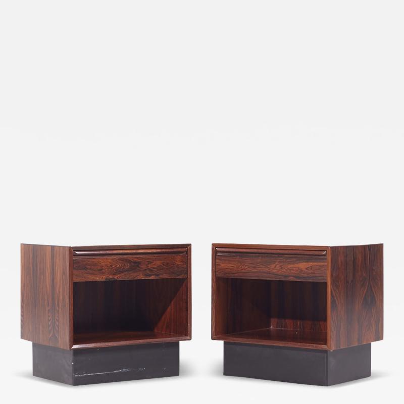  Westnofa Furniture Westnofa Mid Century Danish Rosewood Nightstands