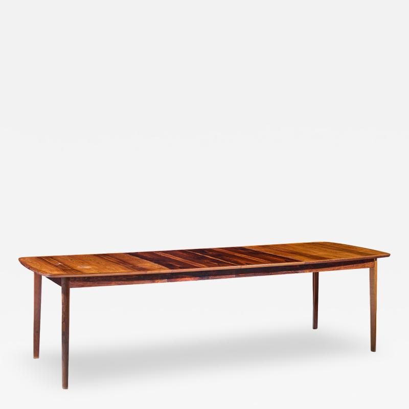  Westnofa Furniture Westnofa Mid Century Norwegian Rosewood Hidden Leaf Expanding Dining Table