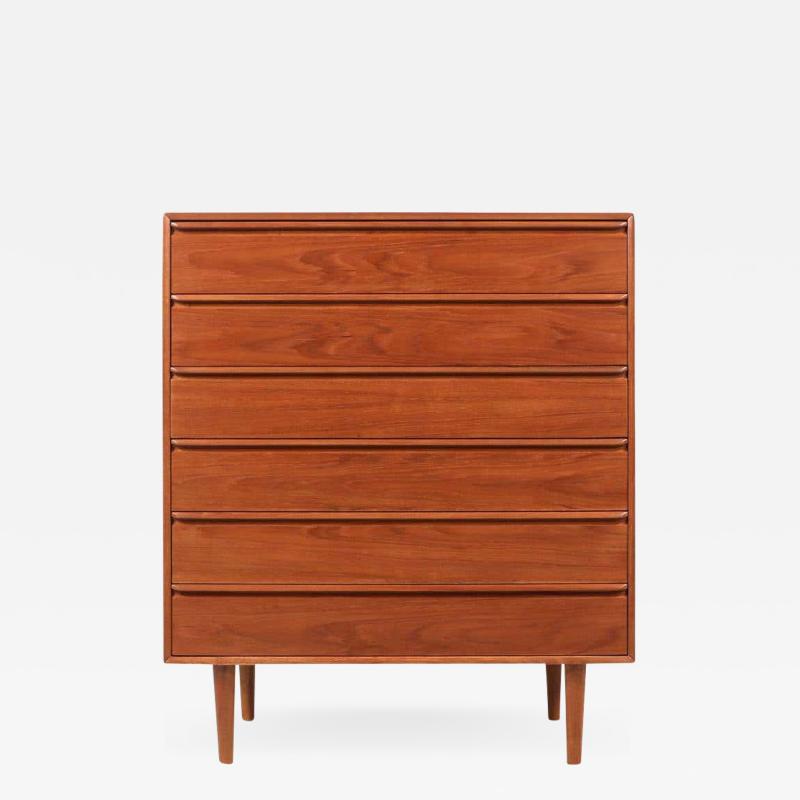  Westnofa of Norway Mid Century Modern Teak Chest of Drawers by Westnofa