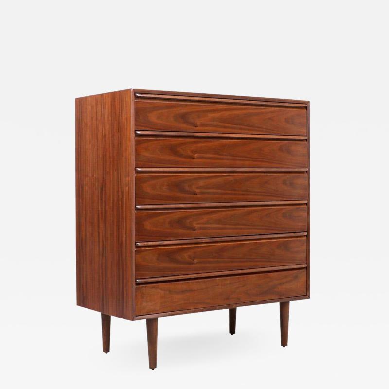  Westnofa of Norway Mid Century Modern Walnut Chest of Drawers by Westnofa