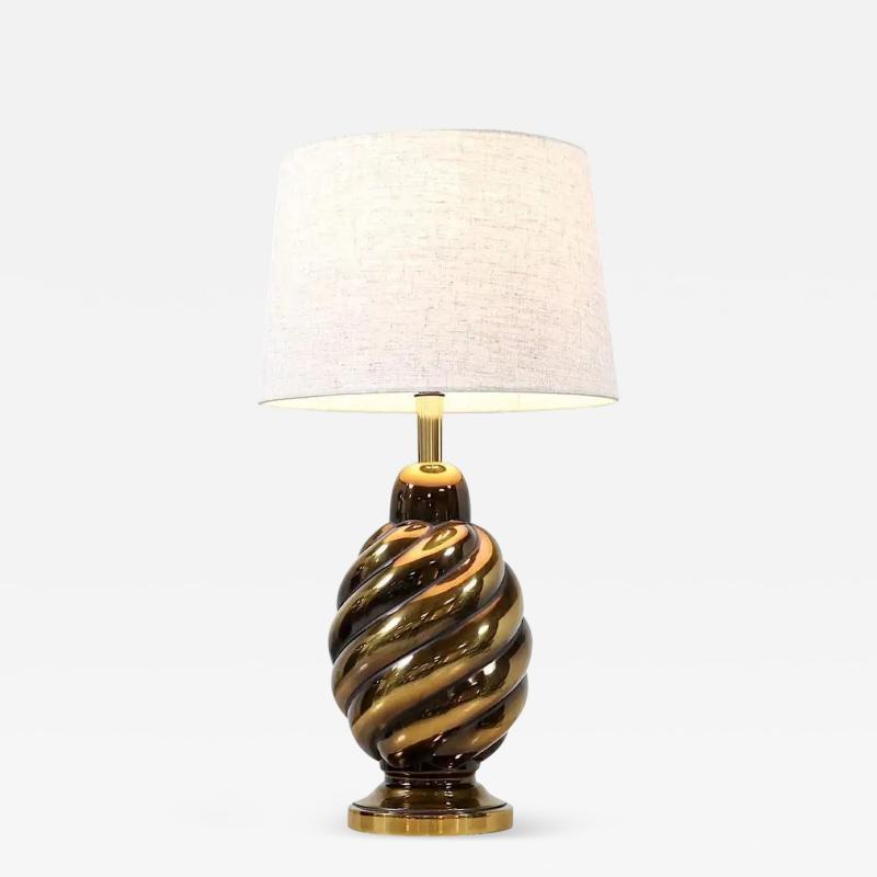  Westwood Industries Mid Century Modern Brass Spiral Form Table Lamp by Westwood Industries