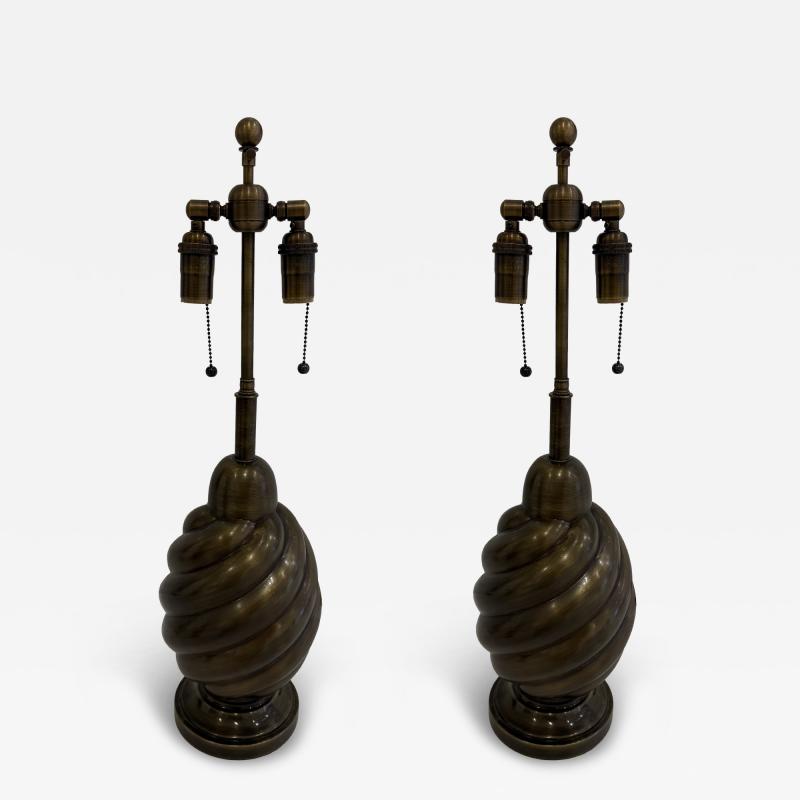  Westwood Industries Pair of Aged Brass Westwood American 1960s Mid Century Table Lamps