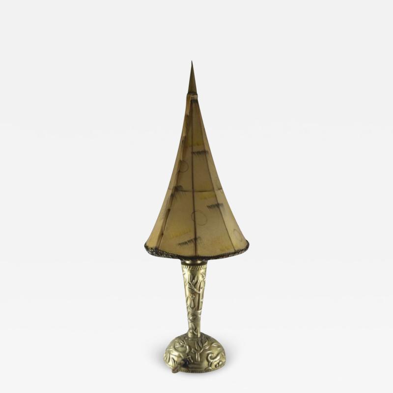  Wiener Werkst tte Unique Hand Hammered Brass Lamp Wiener Werkstatte