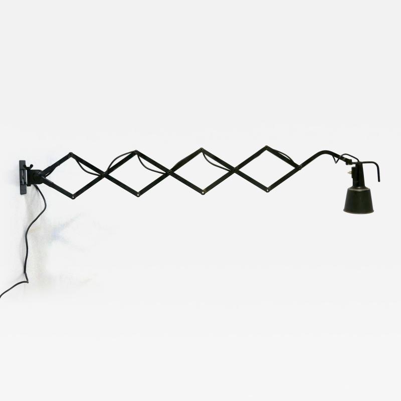  Wilhelm Bader Huge Adjustable Bauhaus Scissor Wall Lamp by Wilhelm B der Germany 1930s