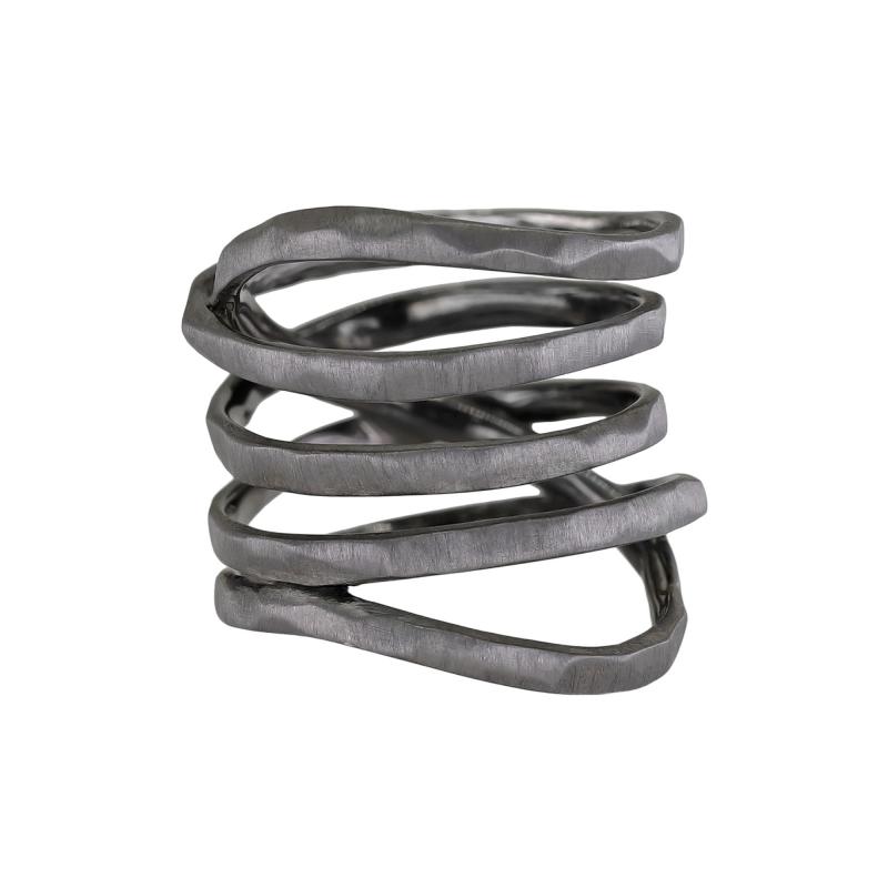  Wille Jewellery Wille Jewellery Rhodium Silver Five Wrap Ring