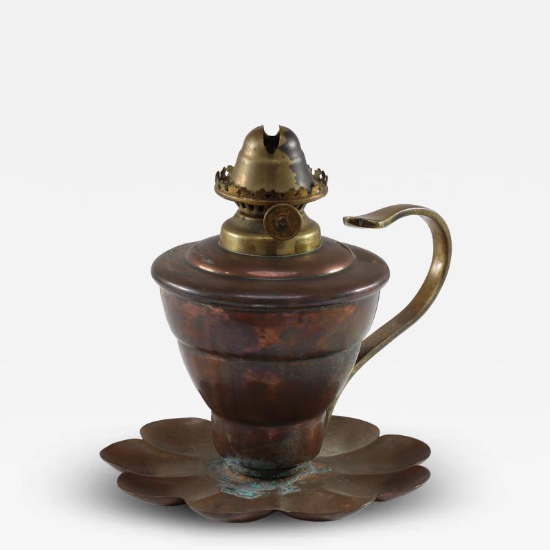 William Benson W A S Benson Co W A S Benson An Arts Crafts Copper Lily Pad Oil Light