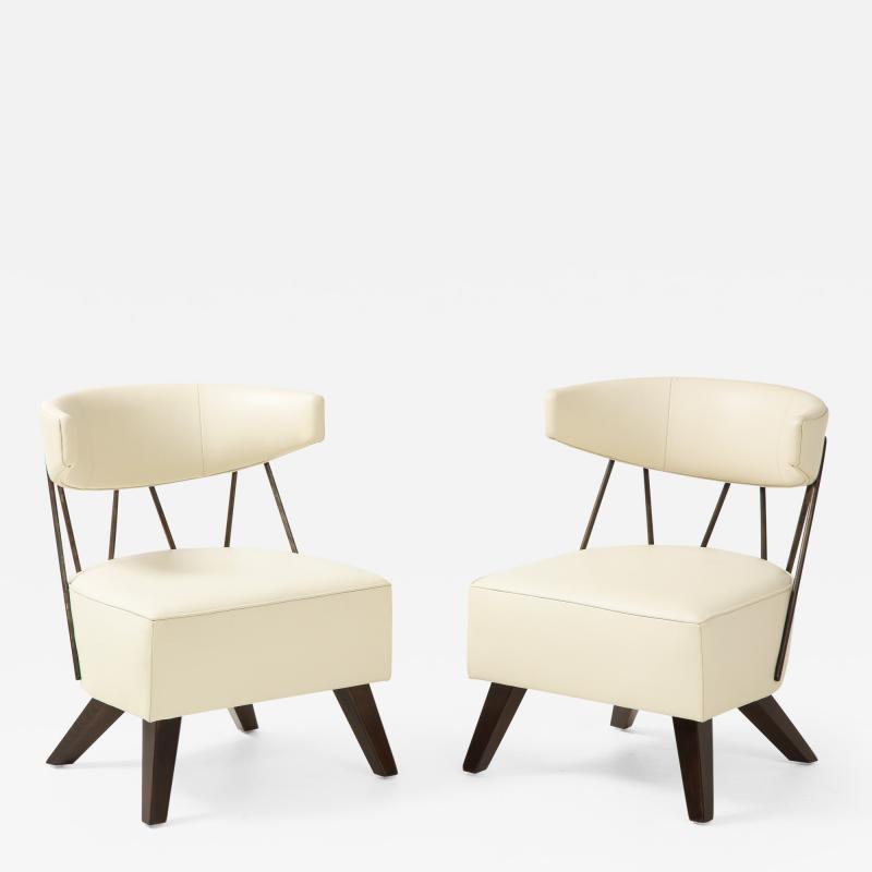  William Haines Inc Pair of Klismos Chairs in the Style attributed to Billy Haines 