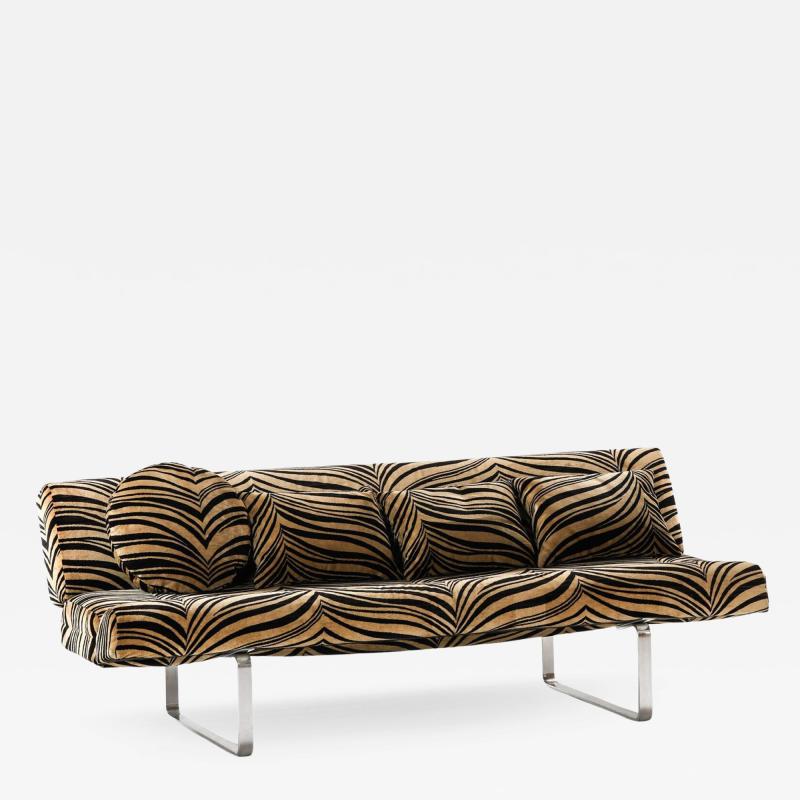  William Plunkett Oxted Sofa in Original Zebra Patterned Fabric by William Plunkett 1970s