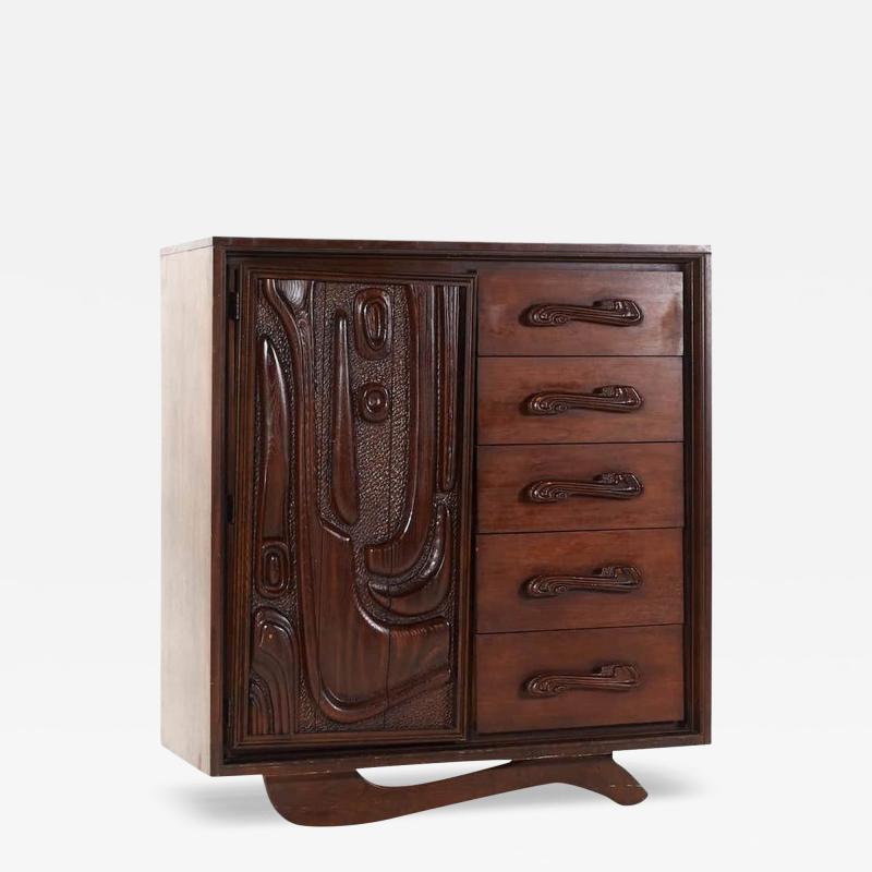  Witco Witco Style Pulaski Oceanic Mid Century Highboy Dresser Armoire