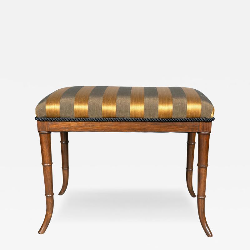  Wood Hogan Regency Style Rosewood Bench