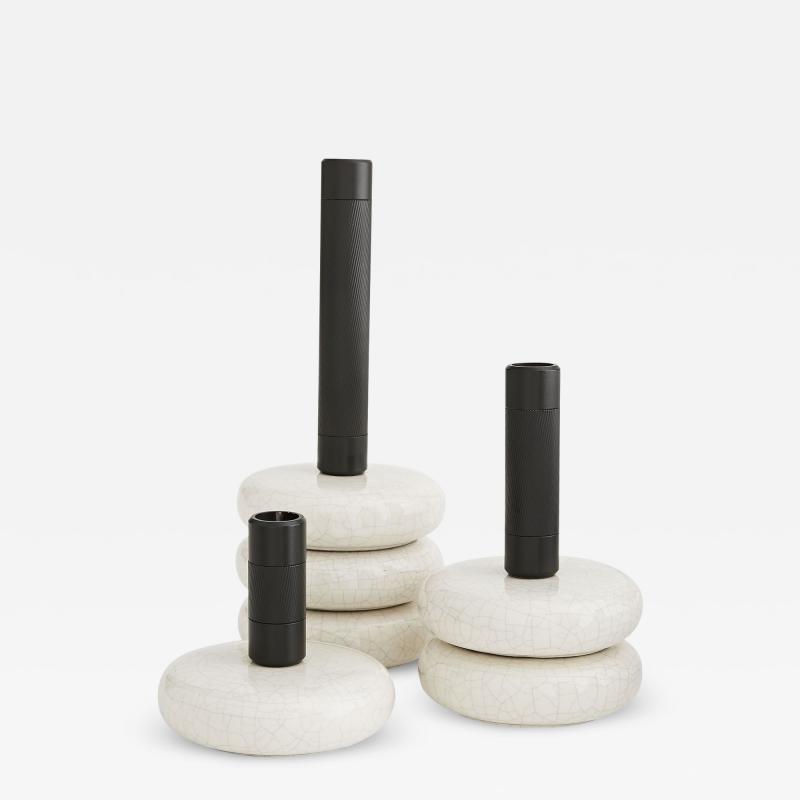  Workshop APD x Arteriors GLAZE CANDLESTICKS SET OF 3