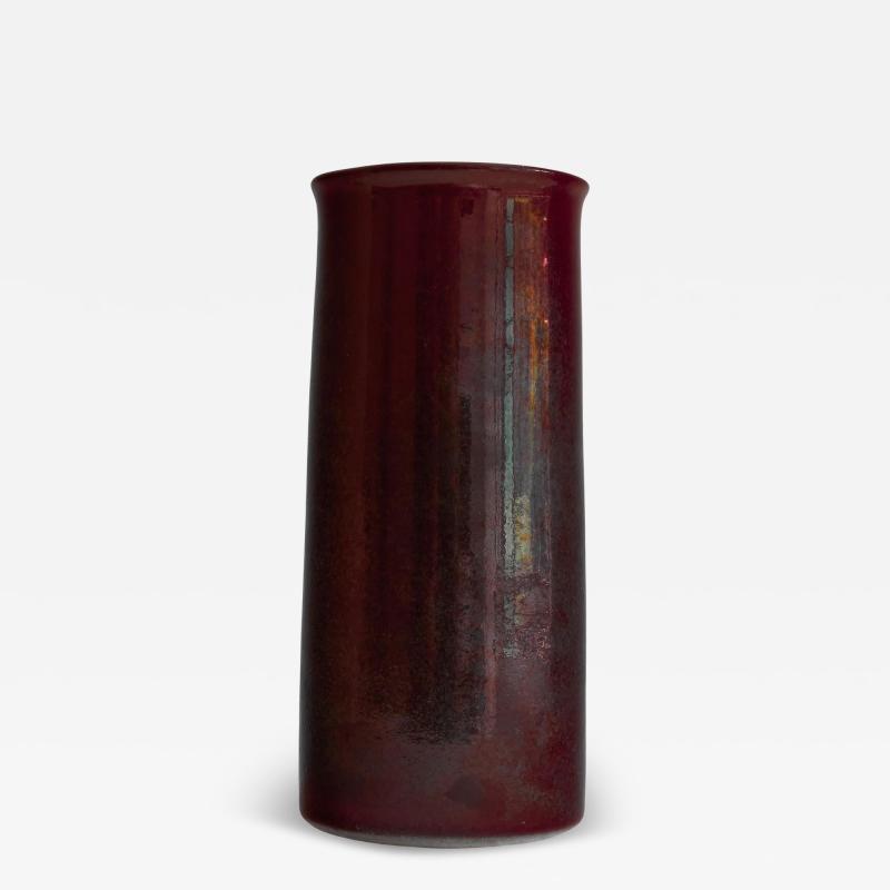  Zaalberg Meindert Zaalberg Hand Signed Purple Metallic Glazed Studio Pottery Vase