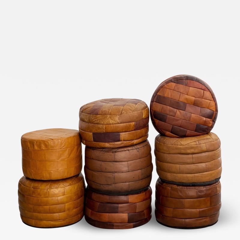  de Sede DE SEDE LEATHER BRICK PATCHWORK OTTOMANS