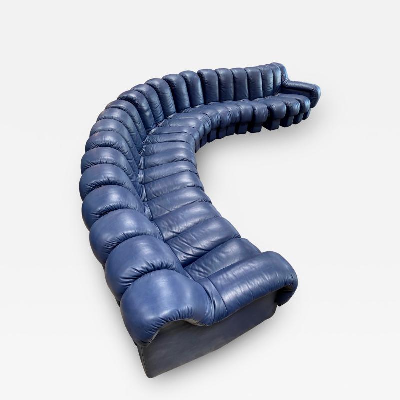  de Sede De Sede 600 non stop blue 22 element sofa 1970s