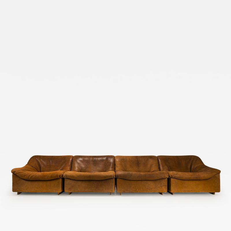  de Sede De Sede DS46 Sectional Sofa In Cognac Buffalo Neck Leather Switzerland 1970s