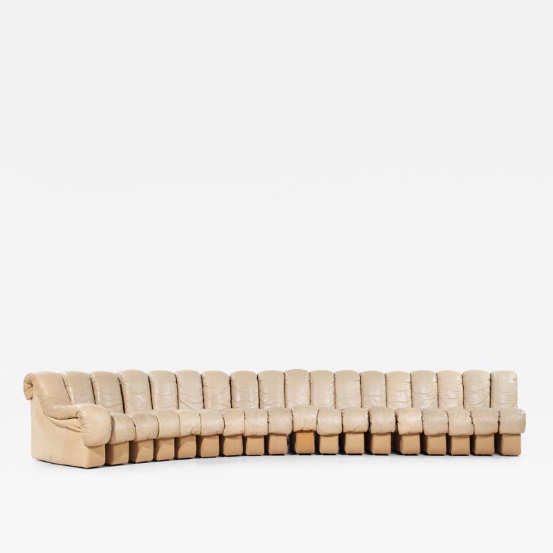  de Sede De Sede DS600 Mid Century Non Stop Leather Sectional Sofa