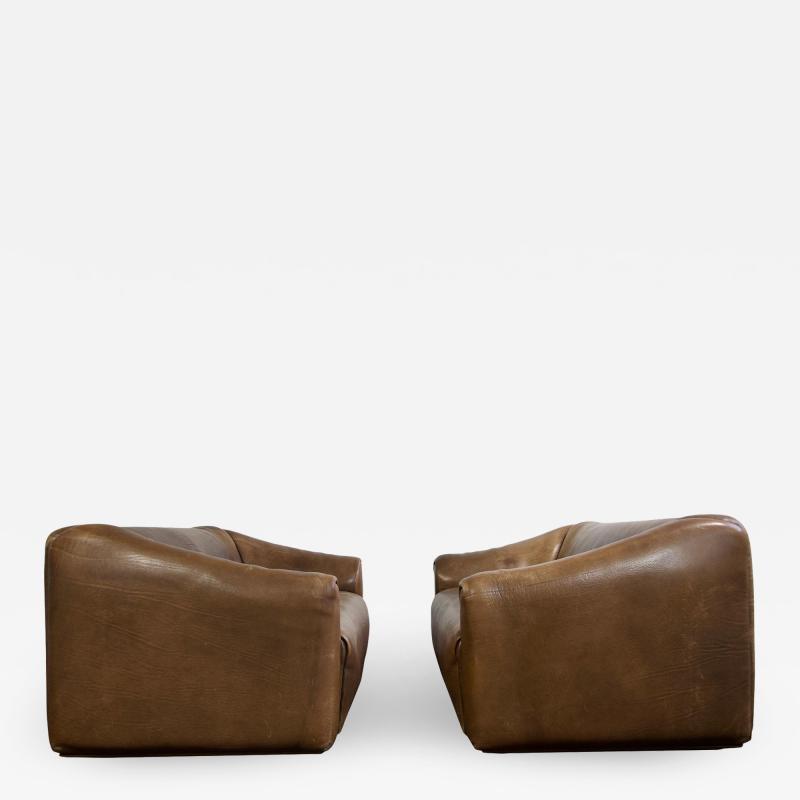  de Sede Pair of De Sede Ds 47 Leather Sofa