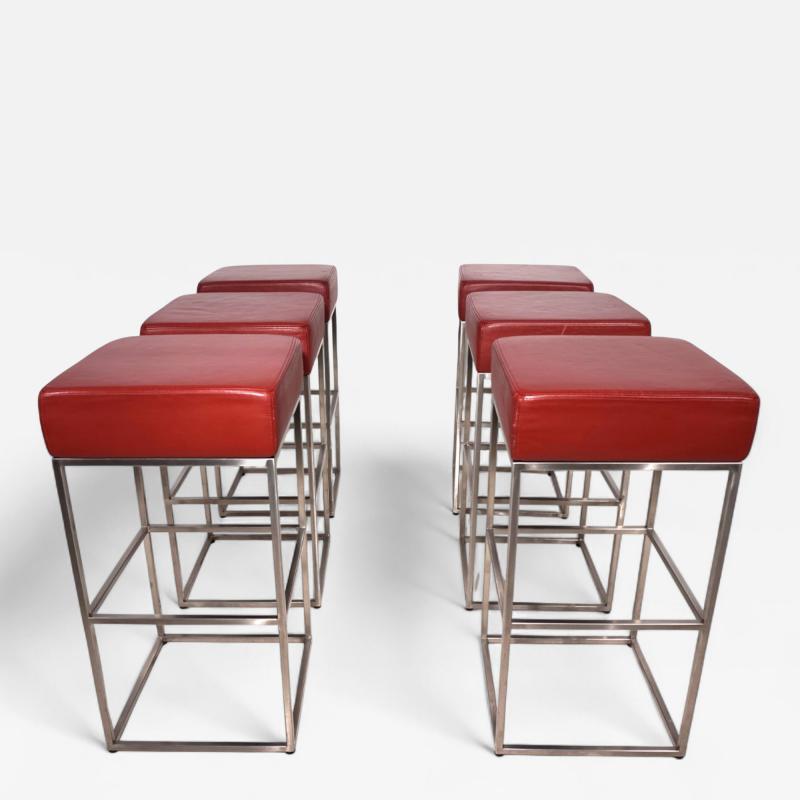  de Sede Set of 6 De Sede DS 218 55 bar stools by Paolo Piva 2000