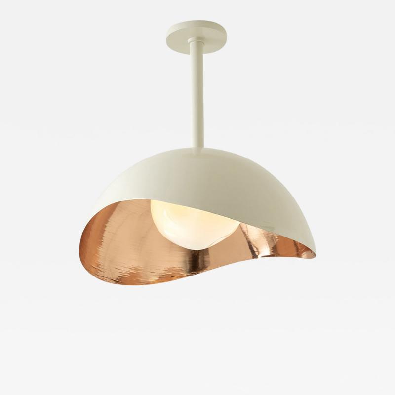  form A Perla Grande Ceiling Light Copper Interior and Enamel Exterior