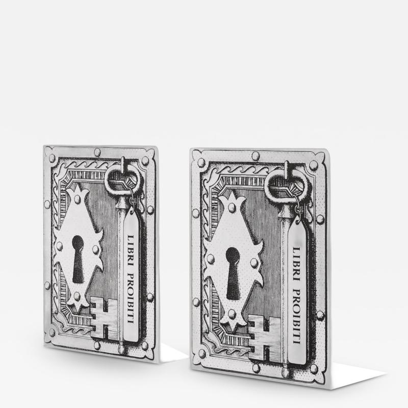  fornasetti Piero Fornasetti Libri Proibiti Bookends Italy 1950