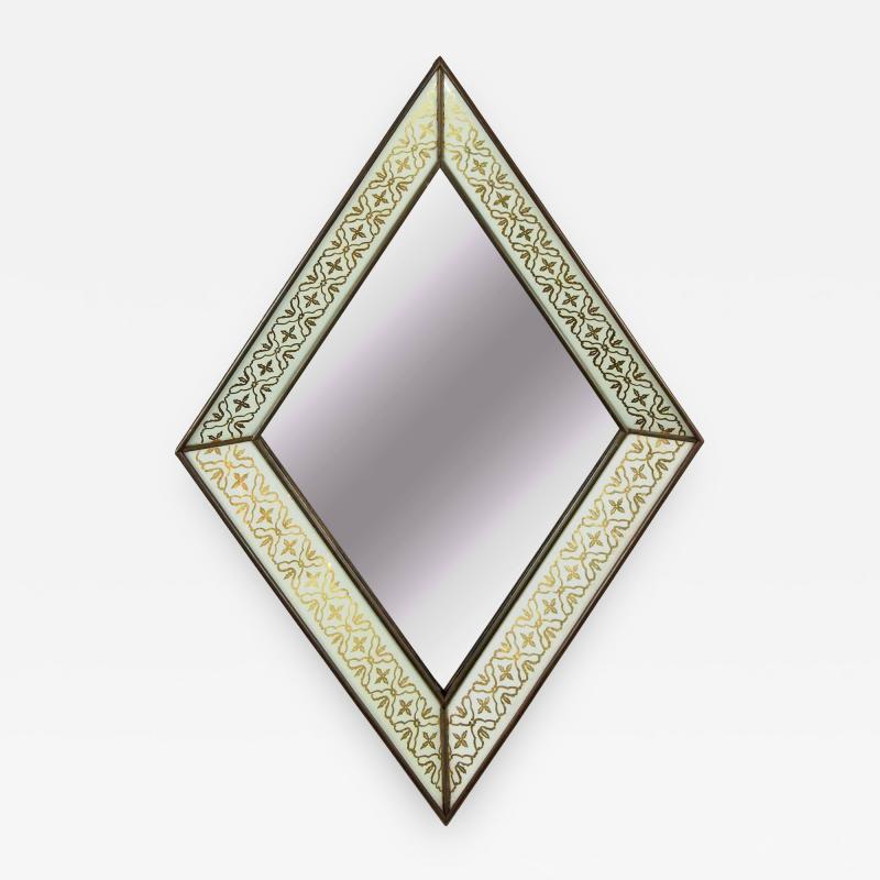  glomis French Art Deco Diamond Form Mirror