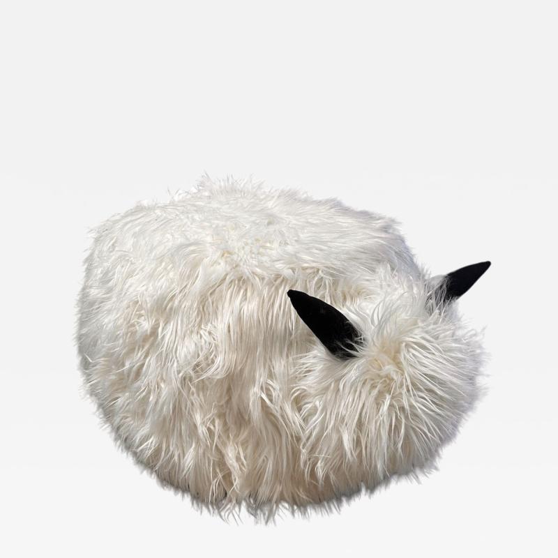  ma 39 Ma39 Pouf in Carved Wood Sheep Italy 21st Century