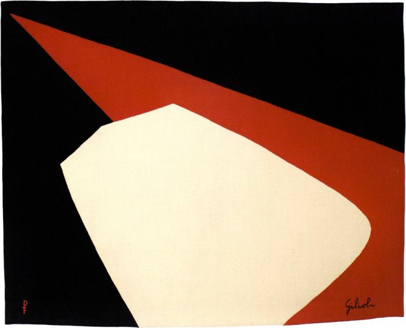  mile Gilioli Mid Century French Tapestry Signed mile Gilioli 4 6 x 5 8 