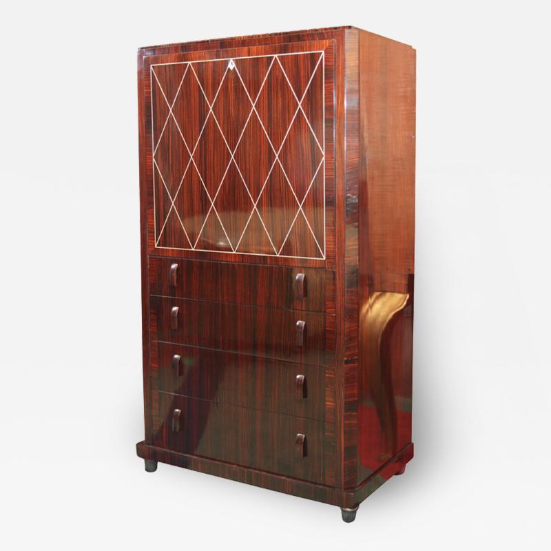  mile Jacques Ruhlmann Art Deco Secretaire in the manner of Ruhlmann