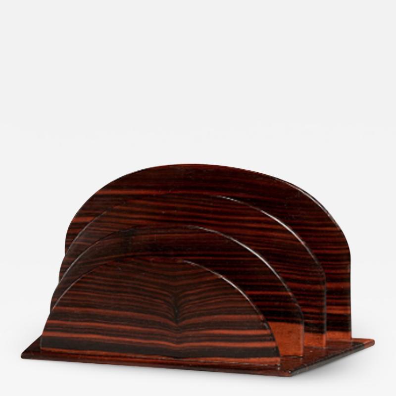  mile Jacques Ruhlmann MACASSAR EBONY LETTER RACK BY EMILE JACQUES RUHLMANN