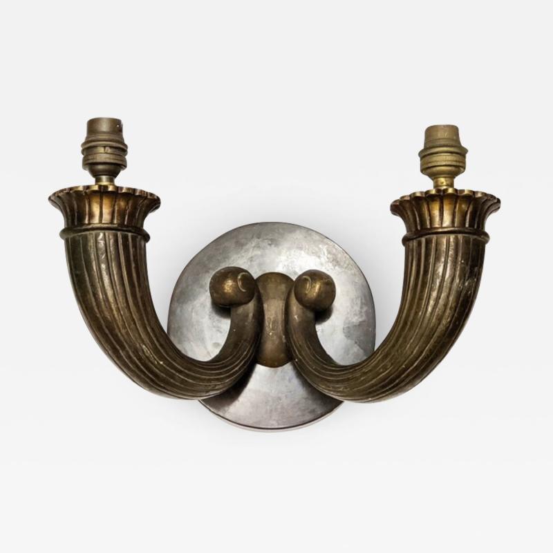  mile Jacques Ruhlmann Ruhlmann Style Single Two Branch Sconce