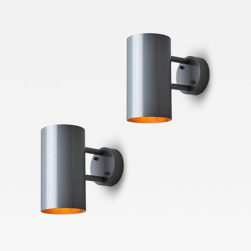  rsj Large Hans Agne Jakobsson C627 Rulle Outdoor Sconce in Painted Silver