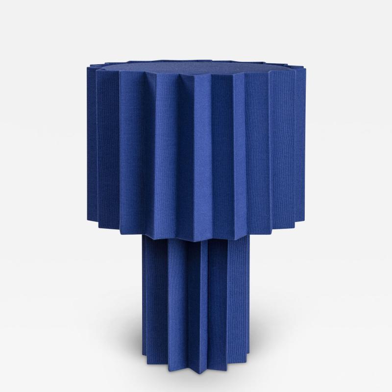  rsj Pliss Blue Edition Pleated Textile Table Lamp by Folkform for rsj 