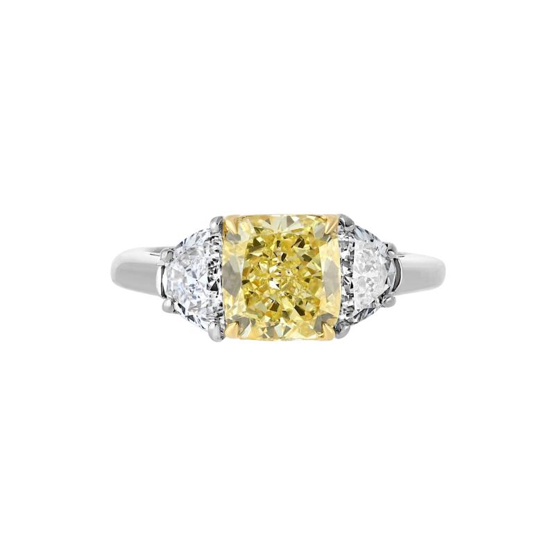 1 06 carat Round Diamond L Half Moons Ring