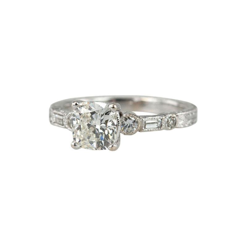 1 11 CARAT CUSHION CUT DIAMOND ENGAGEMENT RING