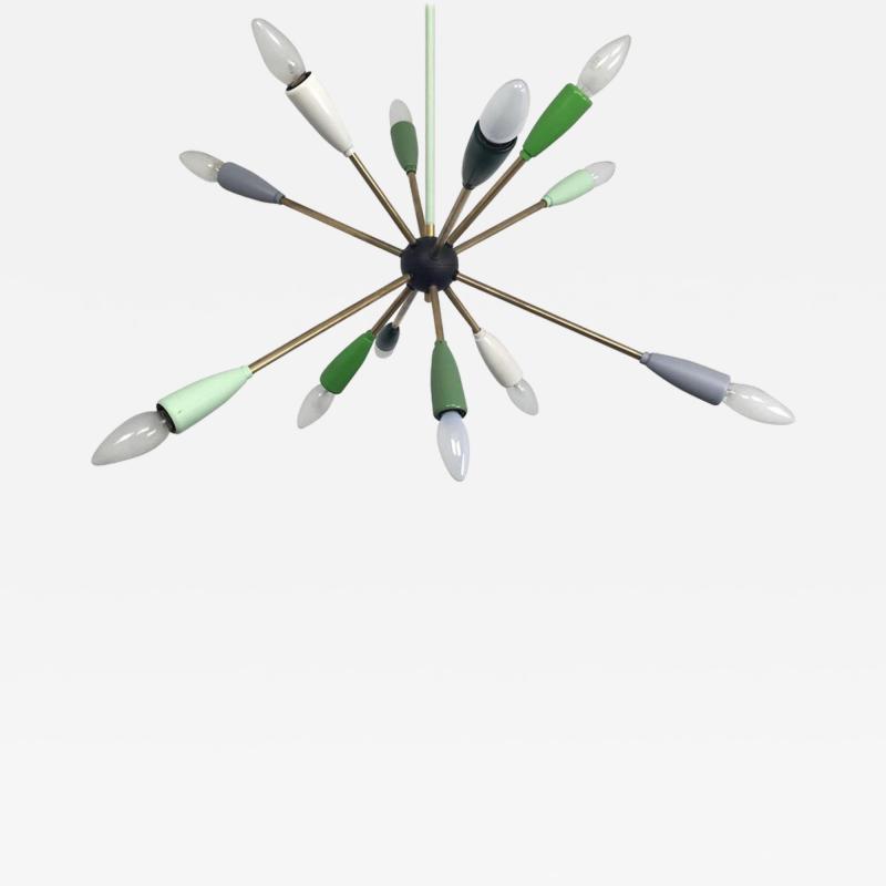 1 of 2 1950s Sputnik Pendant Chandelier Lamp in Different Colors