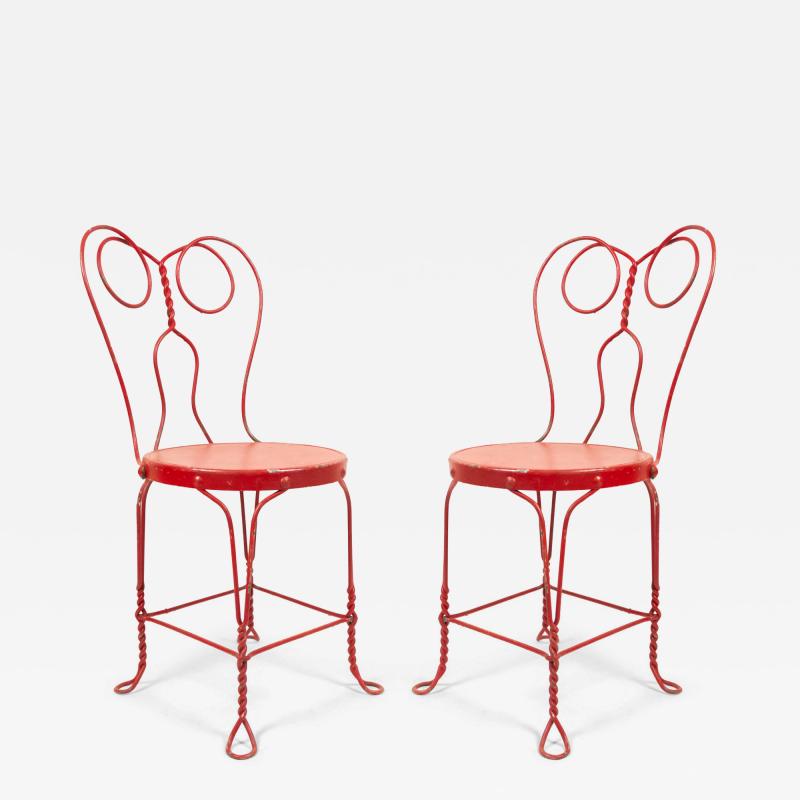 10 Outdoor Painted Wire Chairs