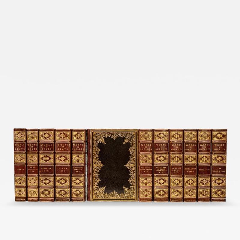 12 vol John Keats Percy Blysshe Shelley Complete Works of Keats and Shelley