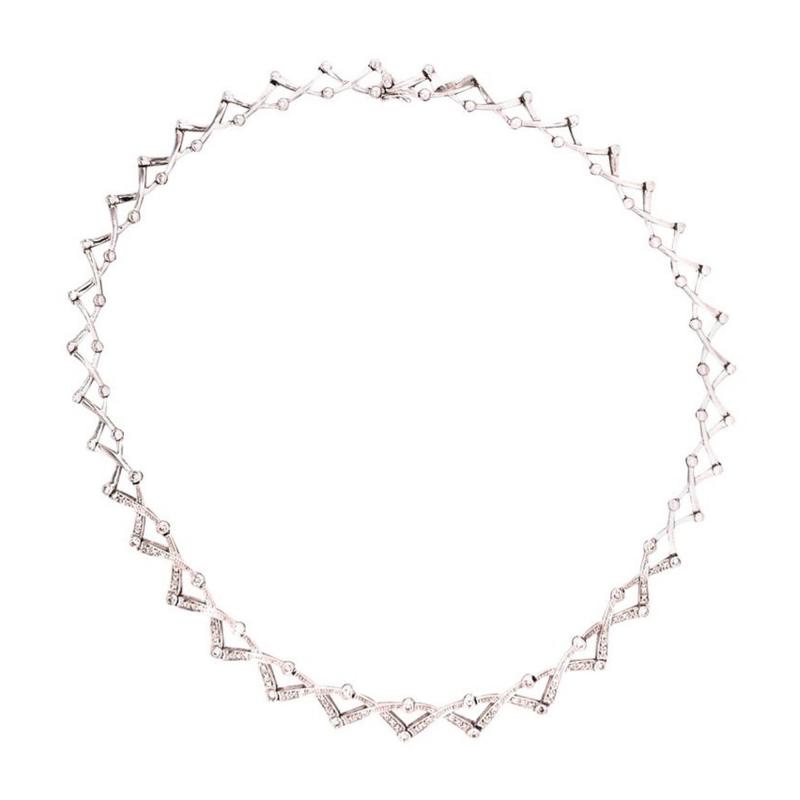 14 Karat Diamond Necklace 27 1 Grams Weight