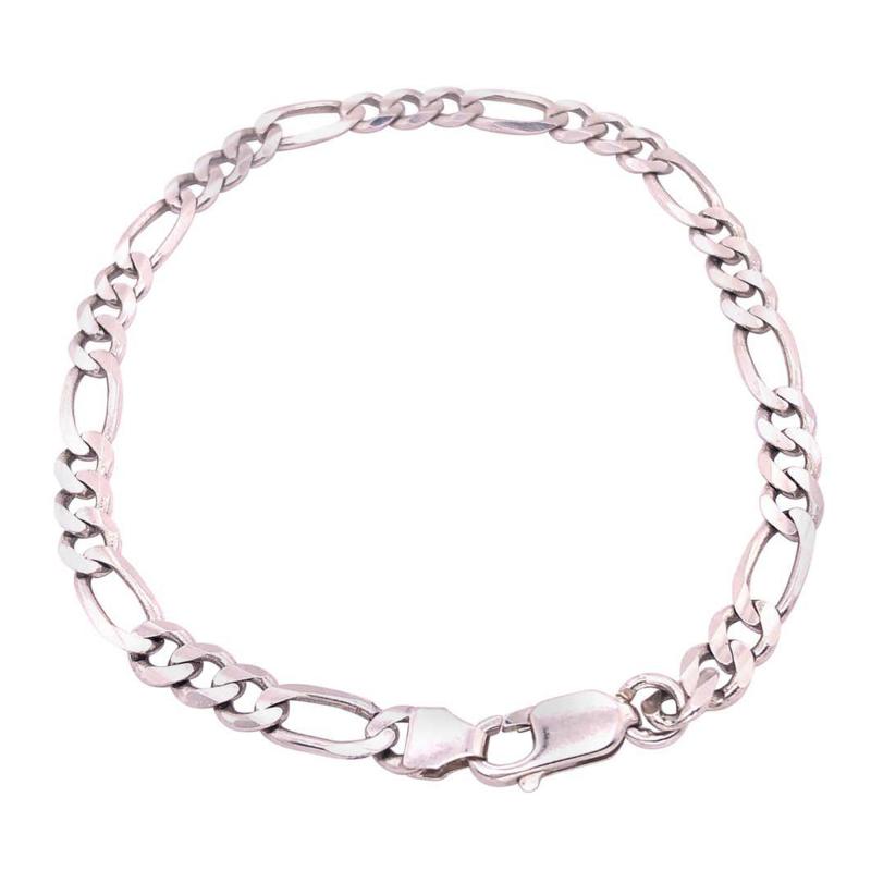 14 Karat White Gold Fancy Link Bracelet