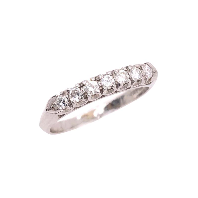 14 Karat White Gold Half Anniversary Diamond Bridal Wedding Ring Band